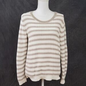 H&M Striped Metallic Sweater